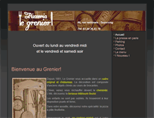 Tablet Screenshot of pizzerialegrenier.fr